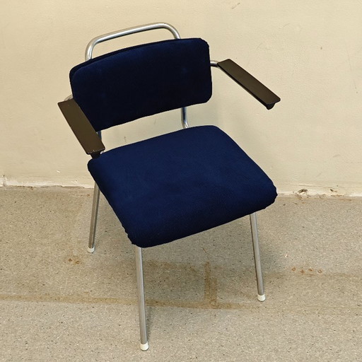 Silla Gispen vintage azul – eetkamerstoelen, Aluminium (photo 2 of 6)