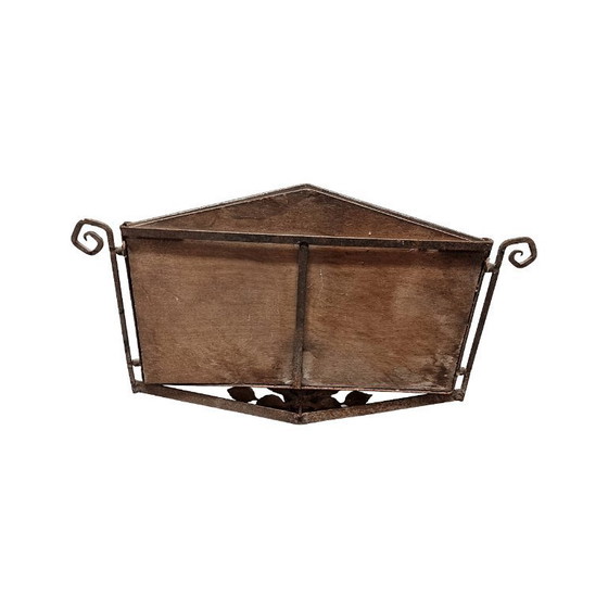 Image 1 of Frans Art Deco metalen spiegel, jaren 30