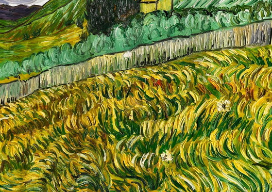 Image 1 of Vincent van Gogh – Landscape behind St. Paul's Hospital - Hand-painted interpretation | Oil on canvas (rolled up)
