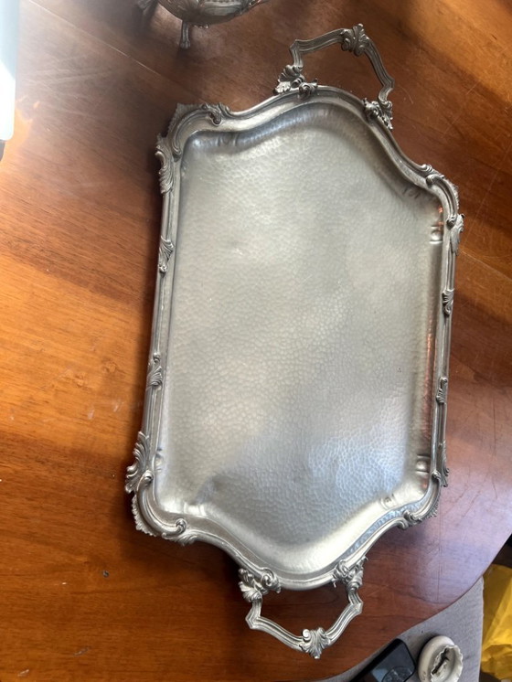 Image 1 of Servizio da tè e caffè d'epoca in peltro Luigi XV, anni 1980–1990