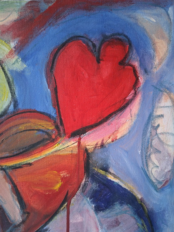 Image 1 of Heart Beat,intuitive,acrylic