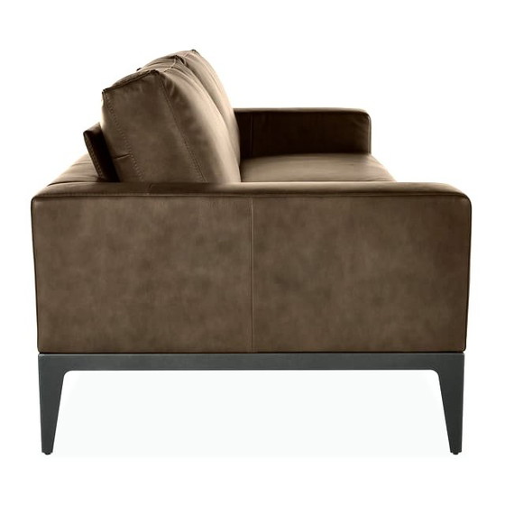 BERT PLANTAGIE RENIO – 3.5-SEATER DESIGN SOFA IN LEATHER – – 3-5 seaters (photo 2 of 5)