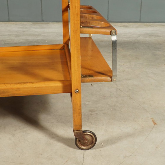 Vintage trolley – serving trolley – bar trolley – 1960s – Bar carts, Brass, Wood (photo 11 of 15)