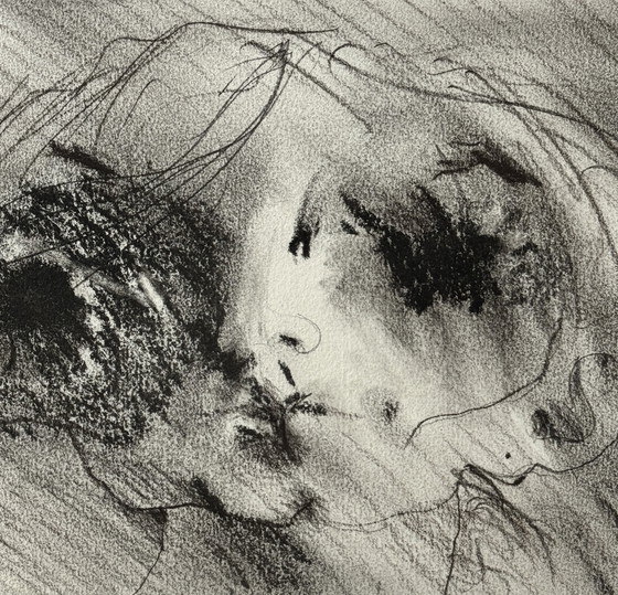 Image 1 of Robert Detheux - Magnifique ritratto surréaliste - Vendu encadré 