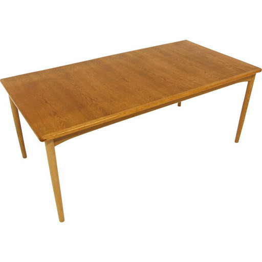 Mesa de centro vintage escandinava de teca y roble, Suecia, 1960