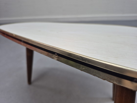 Image 1 of Vintage Plant Table with Light Wood-Look Formica Top.