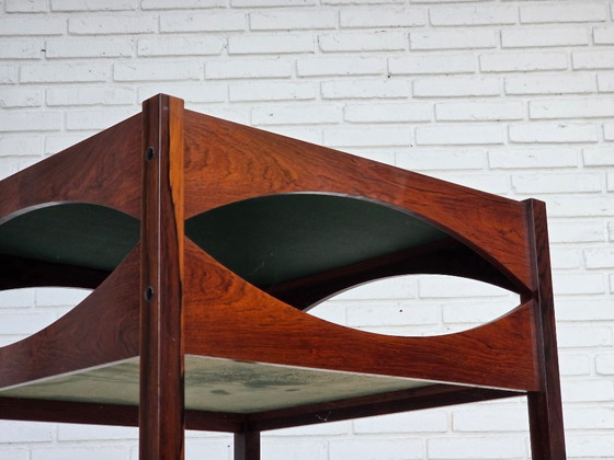 1970s, Danish design by Kristian Vedel. Side table model "Modus", teak wood. – Metal (photo 3 of 15)