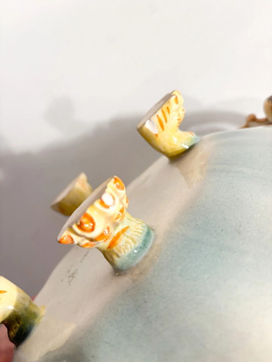 Handbemaltes Säulen-Keramik-Mittelstück aus den 1950er Jahren – Dekorative Objekte, Ceramic (photo 10 of 12)