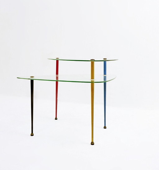Italian side table "Arlecchino" by Edoardo Paoli for Vitrex, 1950s