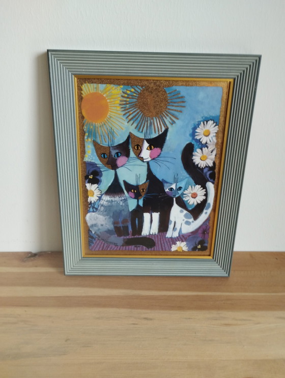 Image 1 of Goebel Tableau en porcelaine Rosina Wachtmeister "Famille de chats