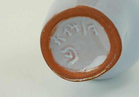 Image 1 of mid century ceramic VASE 1950s organic shape fritz van daalen jug model K14/7