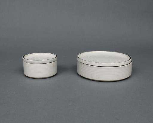 Ambrogio Pozzi (1931-2012) - Alto Basso - Ceramica Franco Pozzi, Italia - años 70 - juego de dos cajas con tapa