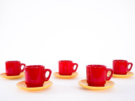 Image 1 of Set of ceramic mugs, Italian design, 1980s, made in Italy