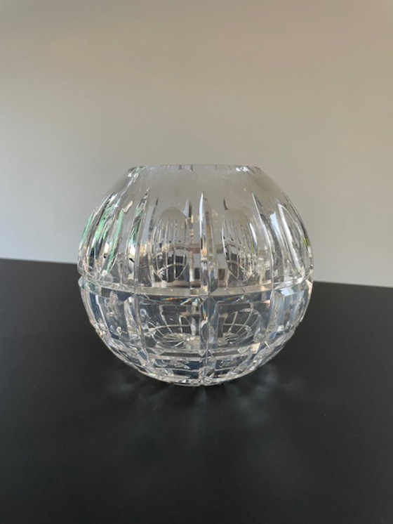 Image 1 of Cut crystal sphere vase