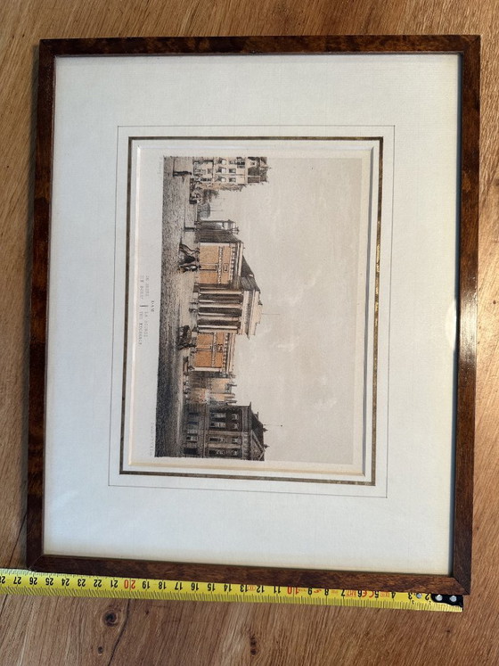 Litografia del 1869 della vecchia Borsa di Amsterdam. – Litografie e stampe, Glass, Paper (photo 7 of 7)