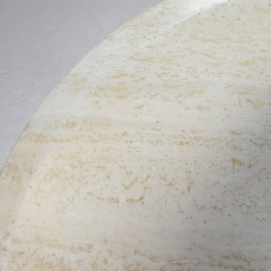 Image 1 of Mid-Century travertine coffee table with oval top, 1970s