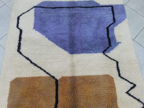 Image 1 of Handmade Beni Ouraine Berber rug with colorful patterns, 150/250 cm