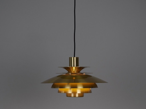 Lampada a sospensione vintage danese Verona di Kurt Wiborg, Jeka, anni '80