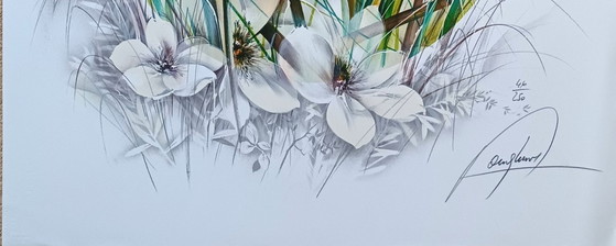 Raymond Poulet, 'Nu aux fleurs blanches' – Objets d'art, Papier (photo 2 of 5)