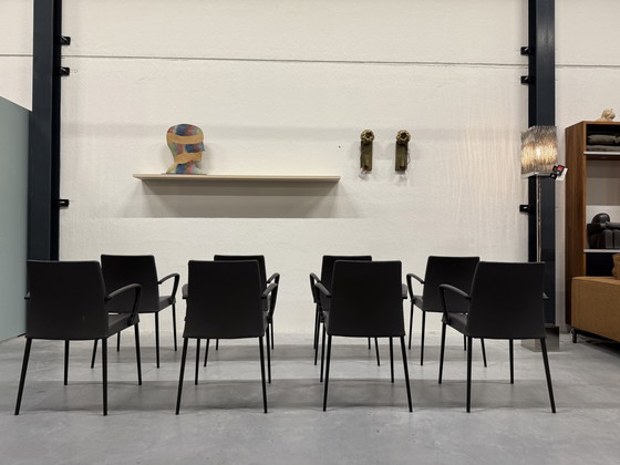 Image 1 of 8 Jori Perla eetkamerstoelen Lipano leer 