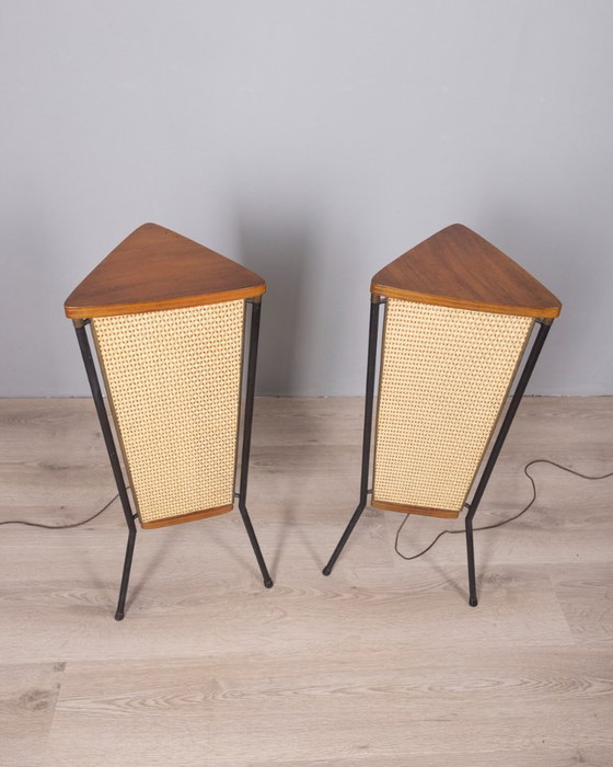 Image 1 of PAIR OF VINTAGE SPEAKERS FROM THE 1960S BY SCHAUB LORENZ