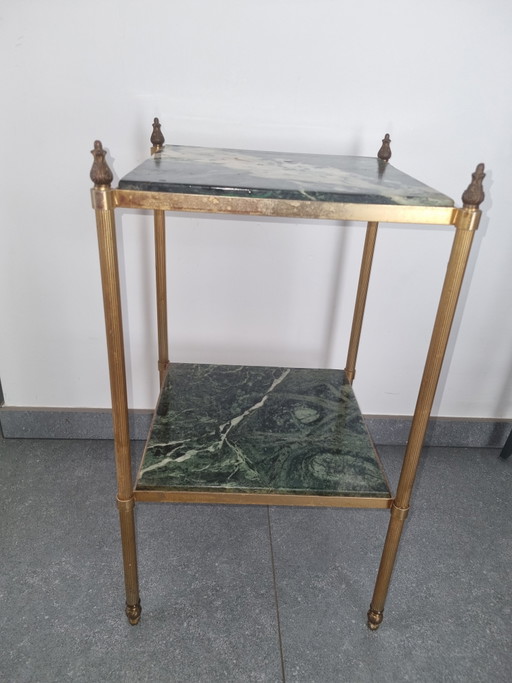 Hollywood Regency – bijzettafels, Marble, Brass