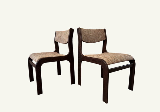 2x Vintage Dining Chair Wenge