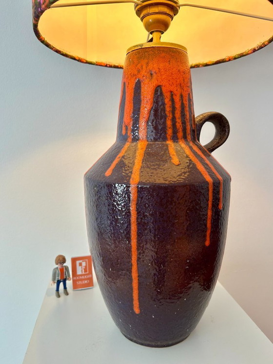 Image 1 of Impressionante lampada da terra Scheurich con smalto luminoso Fat Lava