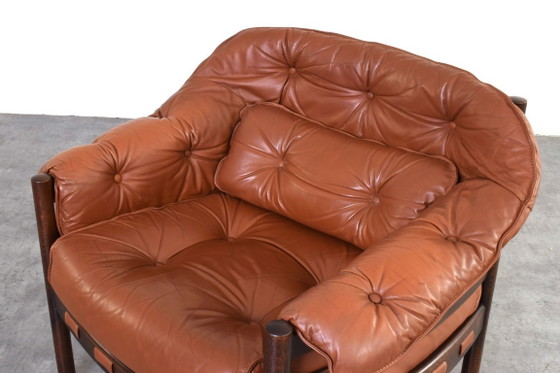 Sillones de roble y cuero de mediados de siglo, diseñados por Arne Norell para Coja, década de 1960. Juego (photo 12 of 16)