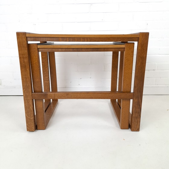 Image 1 of Vintage minimalist mimiset oak 70s mid-century modern