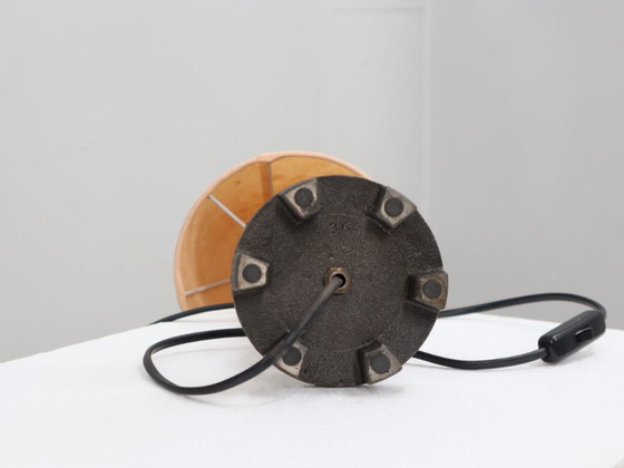 Image 1 of Paar italienische dekorative Tischlampen aus den 1970er Jahren, Raphia & Pergament