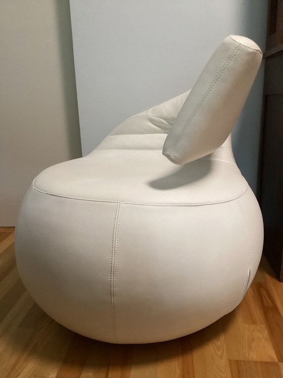 Fauteuil en cuir Leolux Gisa, Leolux Gisa fauteuil, Blanc, Modern (photo 3 sur 14)