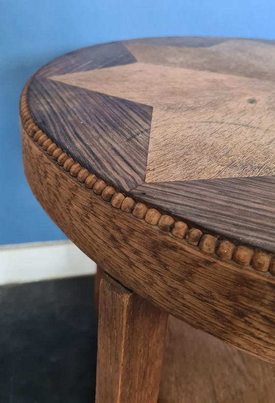 Image 1 of Amsterdam School style side table with star-shaped top