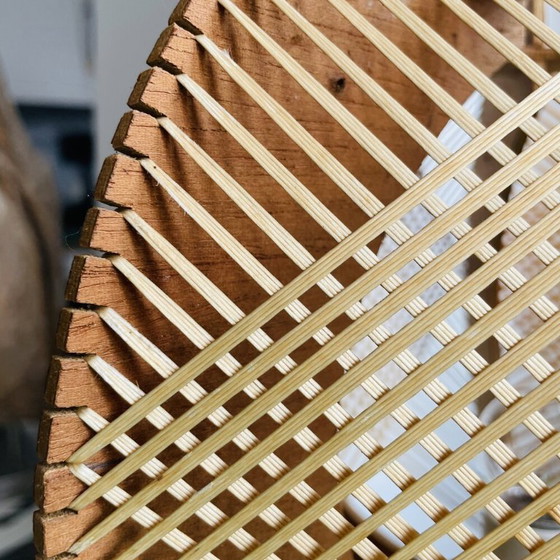 Image 1 of Portuguese mid century sculptural wooden table lamp, 1960s