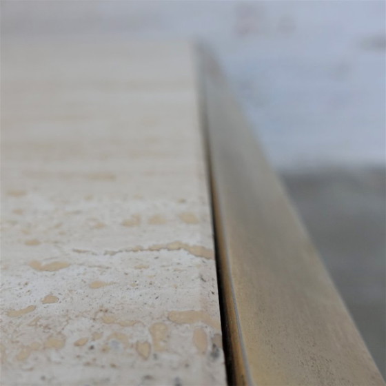 Image 1 of Vintage travertin bijzettafel