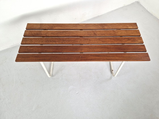Image 1 of Vintage slatted bench 1960s