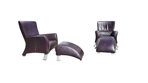 2 x Fauteuils Rolf Benz 322 dont 2 Hockers