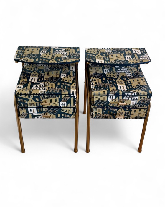 Image 1 of Comodini vintage ricoperti con Emma's Apartment di Mini Moderns | The Vintage Vibe