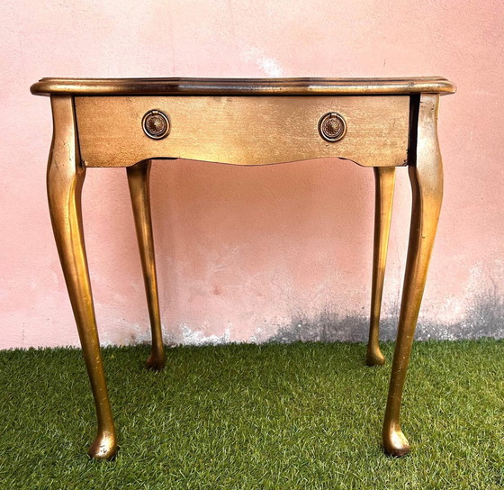 Image 1 of Mesa auxiliar italiana ornamentada de estilo renacimiento rococó - Década de 1950-1970