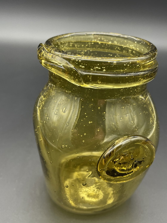 Verrerie de Biot Vintage Apothecary Jar in Yellow Bubble Glass – Vases (photo 6 of 8)