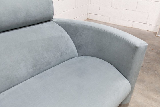 Image 1 of "Negresco" Sofa, designed by Bernard Massot for Neology France, in moiré velvet