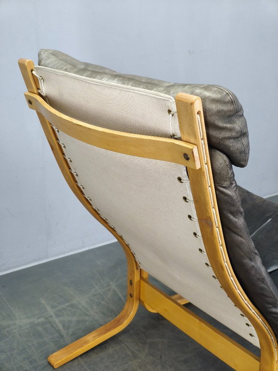 Image 1 of Ingmar Relling Siesta Lounge Chair in Leather, Norway, 1970s