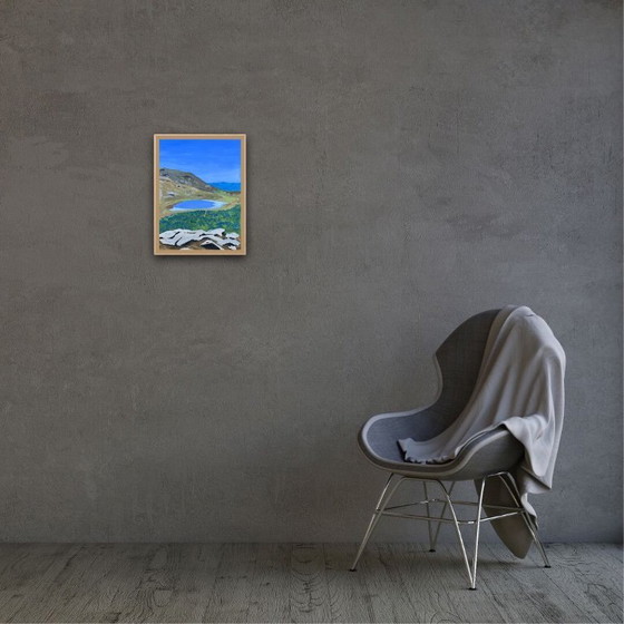 Image 1 of Gouache op natuurlijk papier.  La de Nino - Corsica Formaat 40x30cm