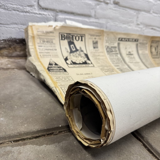 Handmade Original vintage advertising wallpaper