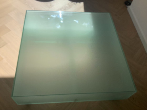 Image 1 of Square frosted glass table