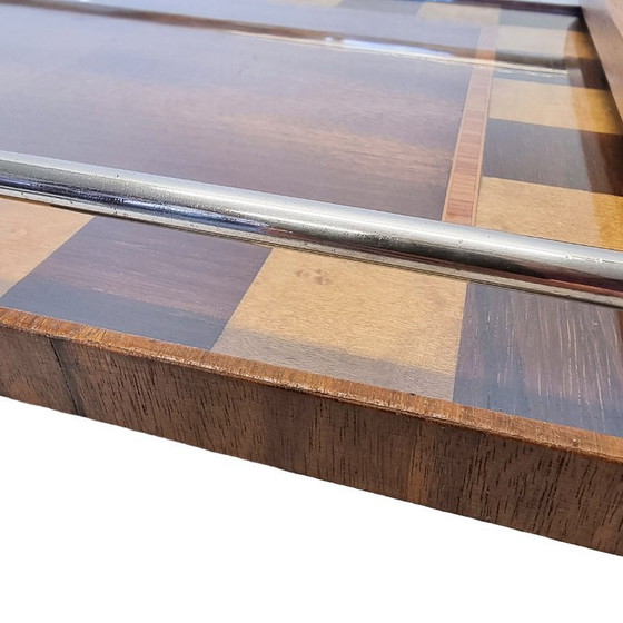 Image 1 of Vassoio in legno in stile Art Déco francese