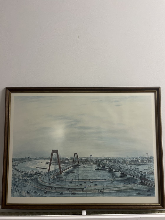 Image 1 of Willemsbrücke und Willemsbahnbrücke auf 1 Radierung