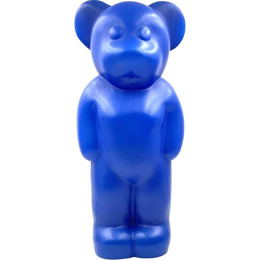 Lámpara vintage posmoderna con forma de oso azul de Heinz Klein para Elmar Flötotto, Alemania, década de 1990.
