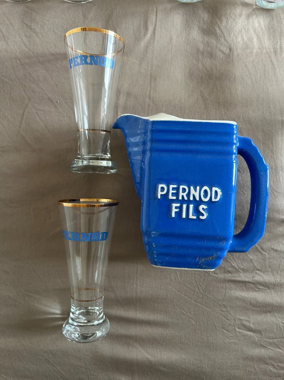 Image 1 of Oggetto da collezione: brocca d'acqua in ceramica Pernod Fils