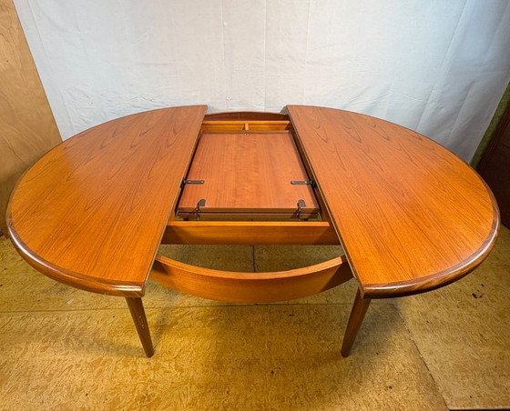 Image 1 of Mid-Century Retro Vintage Teak Extending Dining Table by G Plan – Fresco Range 1960  Designed by Victor Wilkins • Afromosia Edge